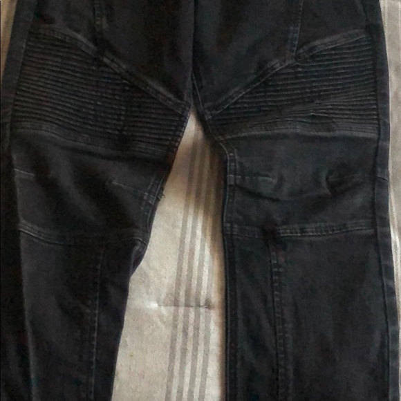 Black biker patch jeans - Picture 2 of 2
